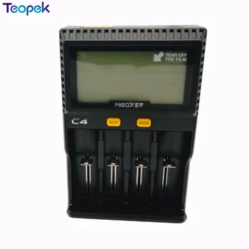 Miboxer C4 LCD Baterijų Kroviklis Li-ion/IMR/INR/IKPA/LiFePO4 18650 14500 26650 AAA 3.7 1.2 V, 1.5 V Baterijos PK VC4