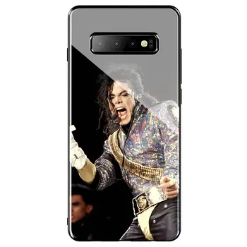 Michael Jackson Grūdintas Stiklas Telefono dėklas Samsung Galaxy A50 A40 A30 A20 A10 A70 A51 A71 A81 Dangtis