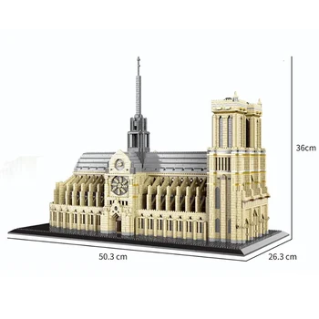 Miestas Mini Garsaus Potala Modelio Blokai Architektūros Notre Dame de Paris Statybinės Plytos Švietimo Žaislai vaikams dovanos