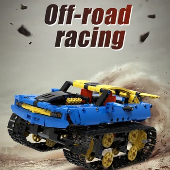 Miestas Off-road RC Lenktyninių Automobilių Elektrinės Blokai Kūrėjas Techninės APP Nuotolinio Valdymo Bakas karinės Plytų Žaislai Vaikams