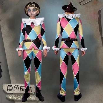 Mike Morton /Acrobat cos Tapatybės V anime vyras moteris cosplay Aukštos kokybės Helovinas kostiumas pilnas komplektas Top + kelnės + diržas + apykaklės