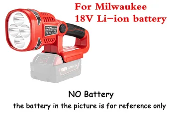 Milwaukee M18 18V Li-Ion Baterijos Pistoletas/Nešiojamieji 12W LED Lempos Žibintuvėlis Lauko Darbai, Šviesos, aukštos kokybės, nemokamas pristatymas