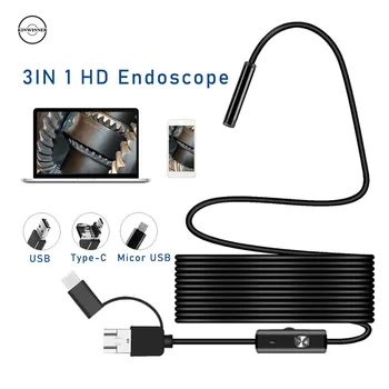 Mini HD 3.9 mm, Minkštų Ir kietų Endoskopų Kamera, Kompiuteris, USB, Android C Tipo Endoskopą Kamera, 5.5,7 ,8 mm Skersmens Vandeniui 5M 10M