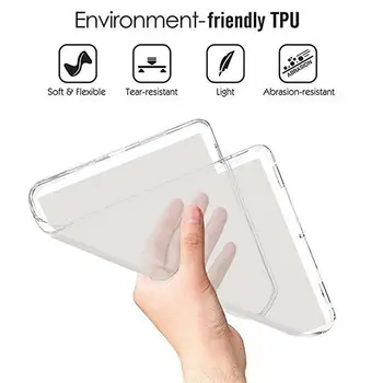 Minkštos TPU Tablet Case For Samsung Galaxy Tab S6 10.5 colio SM-T860 SM-T865 2019 Skaidrios TPU Apsauginiai Galinio Dangtelio Tab S6