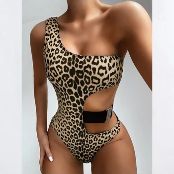 Misswim Seksualus vieną petį bikini 2020 Juoda vientisi maudymosi kostiumėlį moterų Plius dydis maudymosi kostiumėliai moterims Iškirpti vientisas kostiumai Paplūdimio