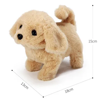 Modeliavimo Elektros Imulation Šuo Pliušiniai Žaislai Childrn Mažylis Gali Žievės Ir Vaikščioti Su Uodega Šuo Lėlės Dovanos Baby Kompanionas Pup