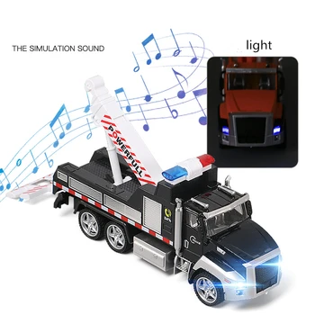 Modeliavimo Gaisro Variklio Modelis Lydinio Transporto Priemonių, Kopėčių Sunkvežimių Surinkimo Traukti Atgal, Automobilių Vaikams Žaislas