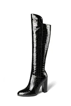 MORAZORA 2020 Didelis dydis 34-43 kelio ilgi batai žiemos mados, 3 spalvų ponios batai storais kulnais, suapvalinti tne moterų batai