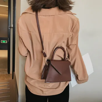 Moterų maišas 2020 naujas moterų maišas PU oda kieta spalva pečių maišą messenger bag rankinė krepšys lady mažas kvadratas krepšys