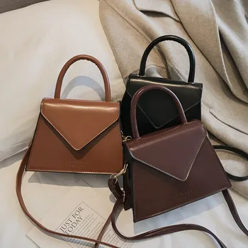 Moterų maišas 2020 naujas moterų maišas PU oda kieta spalva pečių maišą messenger bag rankinė krepšys lady mažas kvadratas krepšys