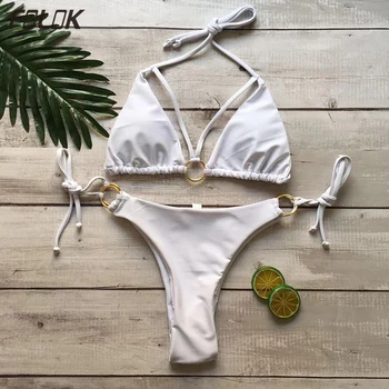 Moterų Sexy Trikampis Bikinis 2019 Push Up Maudymosi Kostiumėlį, Maudymosi Kostiumėliai, Vientisų Maudymosi Kostiumą, Brazilijos Thong Bikini Komplektas Tanga Paplūdimio
