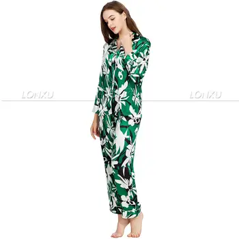 Moterų Šilko Satino Pižama Nustatyti Pajama Pižamos Nustatyti Sleepwear Loungewear S,M, L, XL, 2XL, 3XL