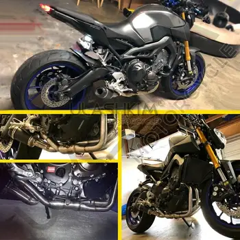 Motociklo Išmetimo duslintuvo vamzdis Pilnas Sistemos Slydimo Ant Yamaha FZ-09 MT-09 MT 09 2013-2020 M. XSR 900 XSR900 2017-2020exhaust