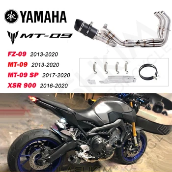 Motociklo Išmetimo duslintuvo vamzdis Pilnas Sistemos Slydimo Ant Yamaha FZ-09 MT-09 MT 09 2013-2020 M. XSR 900 XSR900 2017-2020exhaust
