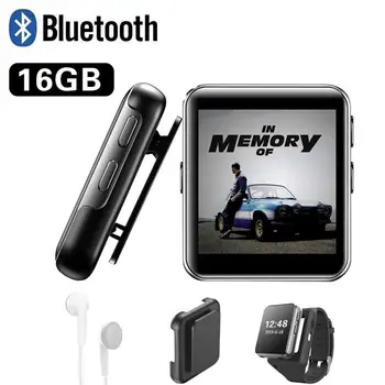 MP4 Grotuvas Bluetooth4.2 su Clip 8GB/16 GB Jutiklinio Ekrano HiFi Metalo Vaizdo Grotuvas su FM Radijas,Diktofonas Mini MP4 Grotuvas