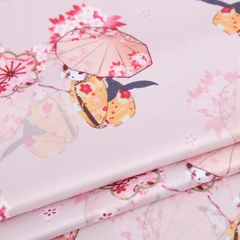 Mylb Animacinių filmų raštuoto Audinio Cherry Blossom Japonų Stiliaus Suknelė Audinio Siuvimo Reikmenys