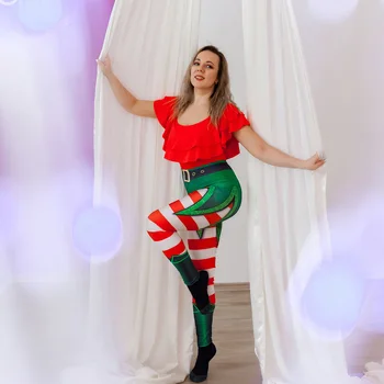 NADANBAO Moterys, St Patrick ' s day Leggins Kalėdų Antblauzdžiai 3D Atspausdintas Treniruotės Legin Festivalis Legging Elastinga Slim, Plius Dydis
