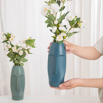 Namo Apdaila Šiaurės Minimalistinio Plastiko Imitacijos Glazūra Vaza Kambarį Gėlių Kompozicijų Hydroponic Augalų Ornamentais