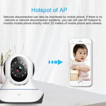 Namų Apsaugos Kamera 3MP Tinklo IP Kameros H. 264 Belaidžio Wifi Priežiūra, VAIZDO stebėjimo, IP Kamera, Naktinio Matymo Kūdikio stebėjimo iCsee