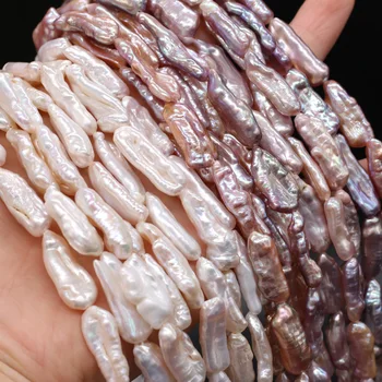 Natūralūs Gėlavandenių Perlų Netaisyklingos Stačiakampio Baroko Prarasti Karoliukai Papuošalai Priėmimo 