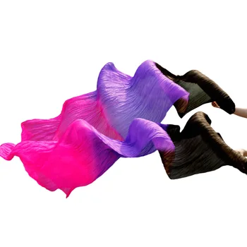 Nauja siunta Etapo Rezultatų Šokių Gerbėjai Šilko Skaros Spalvos Moterims Pilvo Šokis Ventiliatorius Vualiai (2vnt) mėlyna +violetinė+rose