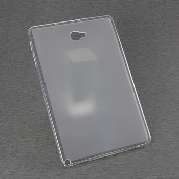 Nauja Ultra-plonas Minkšto Silikono TPU atsparus vandeniui Case for Samsung Galaxy Tab A6 10.1 P580 P585 su S-Pen Skaidrus galinis Dangtelis