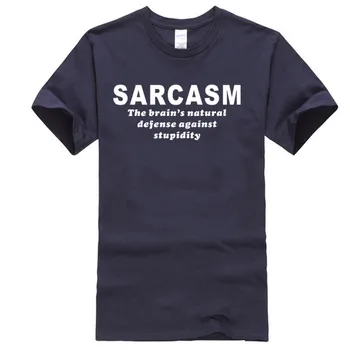 Nauja Vasaros Stilius, Sarkazmas Smegenys Natūralią apsaugą Nuo Kvailumo T-shirt Juokingi Marškinėliai Vyrams trumpomis Rankovėmis Viršuje Tees