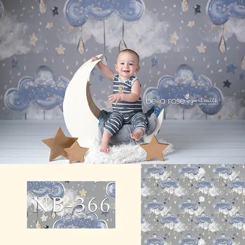 Naujagimio Lietus, Tamsūs Debesys Star Fotografijos Backdrops Fotografijos Fone Baby Shower Dekoracijas, Photocall Foto Studija