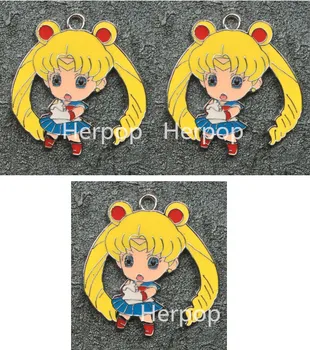 Naujas 20pcs Animacinių filmų anime Sailor moon mergina, Emalio, Metalo Žavesio Karolius, 