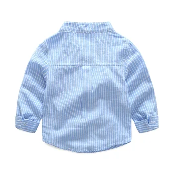Naujas chemise garcon kūdikių berniukų mados berniukų marškinėliai dryžuotas berniukų marškinėliai