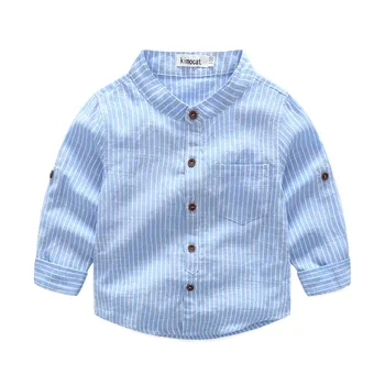 Naujas chemise garcon kūdikių berniukų mados berniukų marškinėliai dryžuotas berniukų marškinėliai