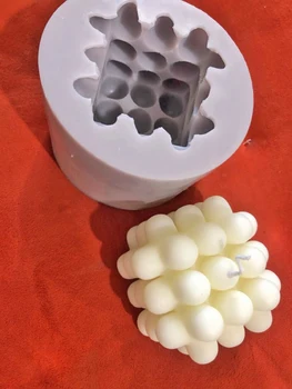 Naujas Devyni Kamuolys Rubiko Kubo Silikono Formos Aromaterapija Žvakės Desertas Dovana, Namų Pelėsių