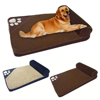 Naujas didelis šuo namuose sofos nuimamas šiltas pet kilimėlis kačių veislynas keturis sezonus skalbti kvadratinių pagalvę šunų lovos šuo lizdą prekes