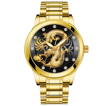 Naujas Drakonas Aukščiausio Prabangos Prekės Ženklo Verslo Vyrų, Kvarciniai Laikrodžiai Aukso Žiūrėti Data Vandeniui Nerūdijančio Plieno Vyrai Laikrodžiai Montre Homme