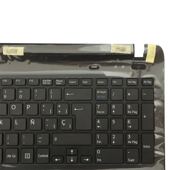 NAUJAS ispanų nešiojamojo kompiuterio klaviatūra sony Vaio SVF152A29M juoda/balta SP klaviatūra su Palmrest Dangtis