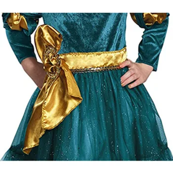 Naujas Išgalvotas Drąsus Merida Princesė Dress Cosplay Šiltas Kostiumas Vaikams Mergaitėms Helovinas Dress up Kostiumas Merida Perukas Šalies Prekių