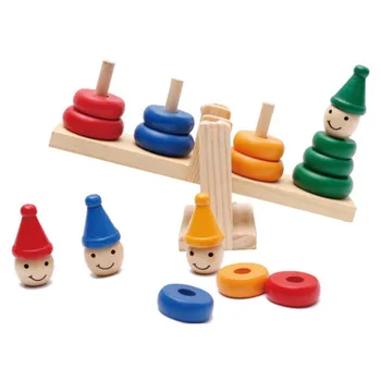 Naujas Montessori Medinis Klounas Vaivorykštė Stacker Slenksčius Balansas Masto Valdybos Balansavimo Žaidimas Vaikai Ankstyvojo Ugdymo Žaislai Vaikams Juguete
