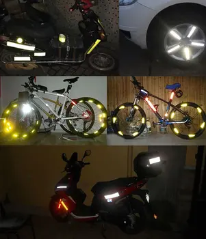 Nemokamas pristatymas 5CM x 5Meter Liuminescencinės Atspindintis Lipdukas Automobilių šviesos juostelės Automobilis, Sunkvežimis, Motociklas Conspicuity Juosta