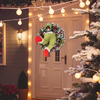 Nemokamas pristatymas Kalėdinė Dekoracija animacinių filmų Kalėdų Senelis vagis Kalėdų vainikas šalies maskuotis vainikas anime aksesuarai dovanos