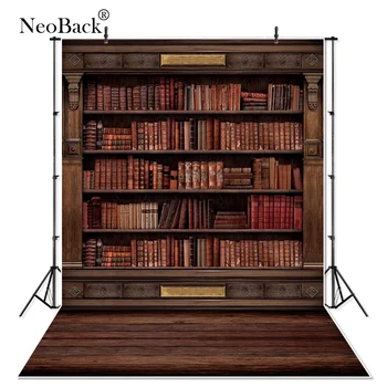 NeoBack Plona Vinilo Senovinių Knygų Lentynos Fone - knyga atveju, biblioteka, knygos, parduotuvė raštuoto Audinio Fotografija Fone 4512