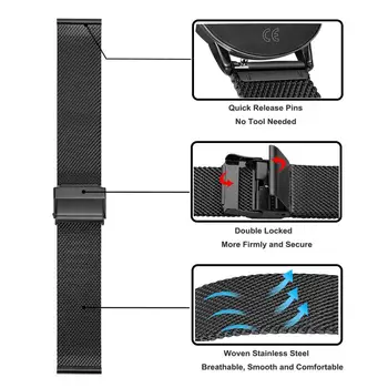 Nerūdijančio Plieno Virvė Mibro Oro Smart Watch Band Metalo Keičiamų Apyrankė Xiaomi Mibro Oro Apyrankė Correa Priedų