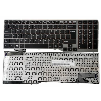 Nešiojamas reikmenys, anglų Naujo Nešiojamojo kompiuterio klaviatūra Fujitsu Lifebook E753 E754 E756 nešiojamas Sidabro Rėmas MUS