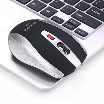Nešiojamų Bluetooth 3.0 Bevielio ryšio silent Mouse Didelės Spartos Optinė Pelė 2400DPI 6 Mygtuku, Ergonomiškas Kompiuterio Pelėms PC Nešiojamas Tab