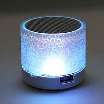 Nešiojamų Kreko Bluetooth Garsiakalbiai Mini Belaidė LED USB Radijas FM MP3 žemų dažnių garsiakalbis Apakinti Disko Kortelę Garso Garsiakalbio Studijų Automobilį
