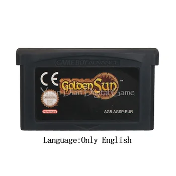 Nintendo GBA Žaidimų Kasetė Konsolės Kortelės Golden Sun ES Versija