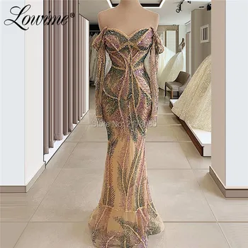 Nuo Peties Saudo Arabų Vakare Gown 2020 Vestido De Festa Dubajus Blizgučiai Oficialų Šalis Suknelė Įžymybių Konkurso Prom Chalatai