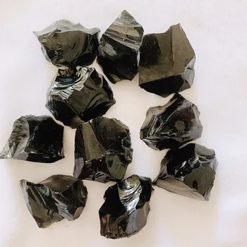 Obsidianas kvarco mineralų kristalai žalio akmens brangakmenių gamtos reiki healing piedras decorativas pedras para artesanato feng shui