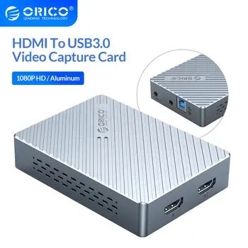 ORICO HDMI Suderinamus Su USB3.0 Vaizdo įrašymo Plokštę su HDMI Suderinamų 1080P HD Disko-nemokamai Žaidimas DVD vaizdo Kamera, HD vaizdo Kameros Įrašymo