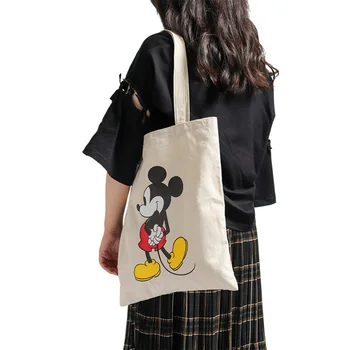 Originali Disney Mickey Drobė Maišelis Moterų Pečių Maišą Studentų ins Stiliaus Rankinės Japonų Maži Audinio Maišelis Medvilnės Diagona Krepšys
