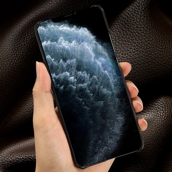 Originali Stručių Odinis Telefono dėklas skirtas iPhone 11 Pro Max 12 X Mini XS Max XR 8 Plius 6 6s 7 Plius 5 5s SE 2020 Anti-scratch Dangtis